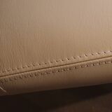 Ivory leather club armchair