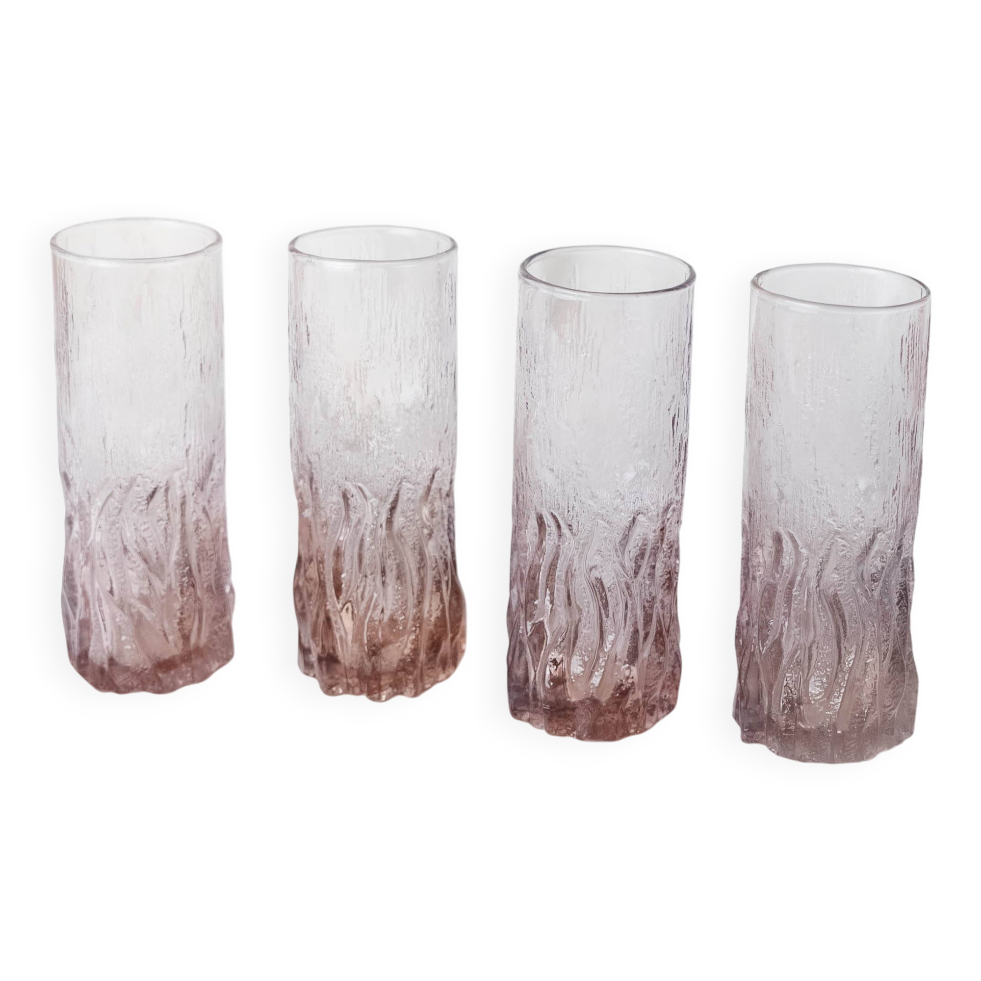 4 verres lilas texture écorce