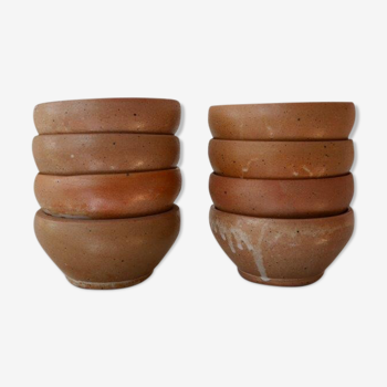 set of 8 small bowls or ramekins in sandstone