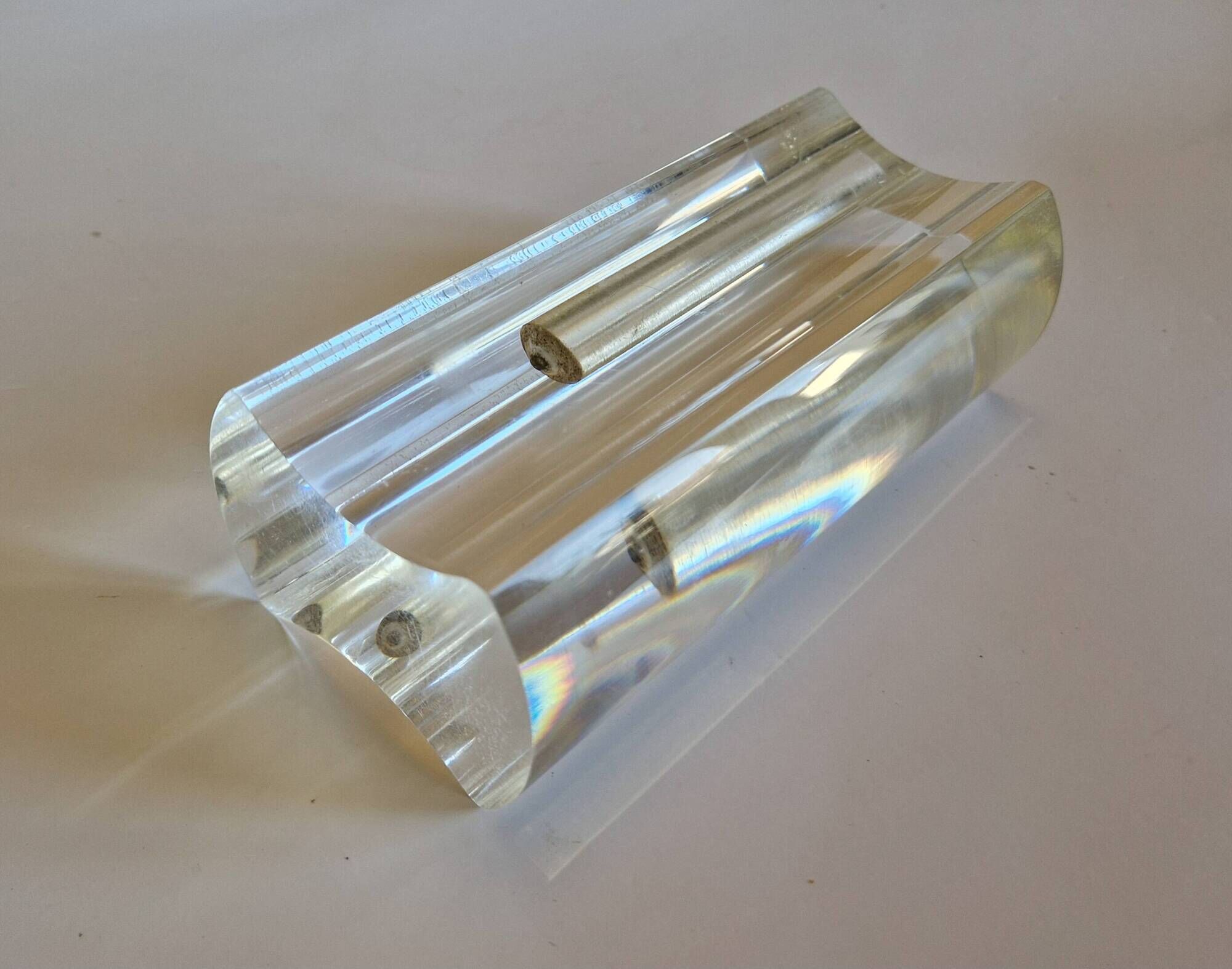 Lucite soliflore vase guzzini eo vintage 1970