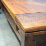Passementier table with wooden drawers Walnut - France Lyon 1880'