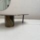 Table basse en marbre de Carrare forme organique