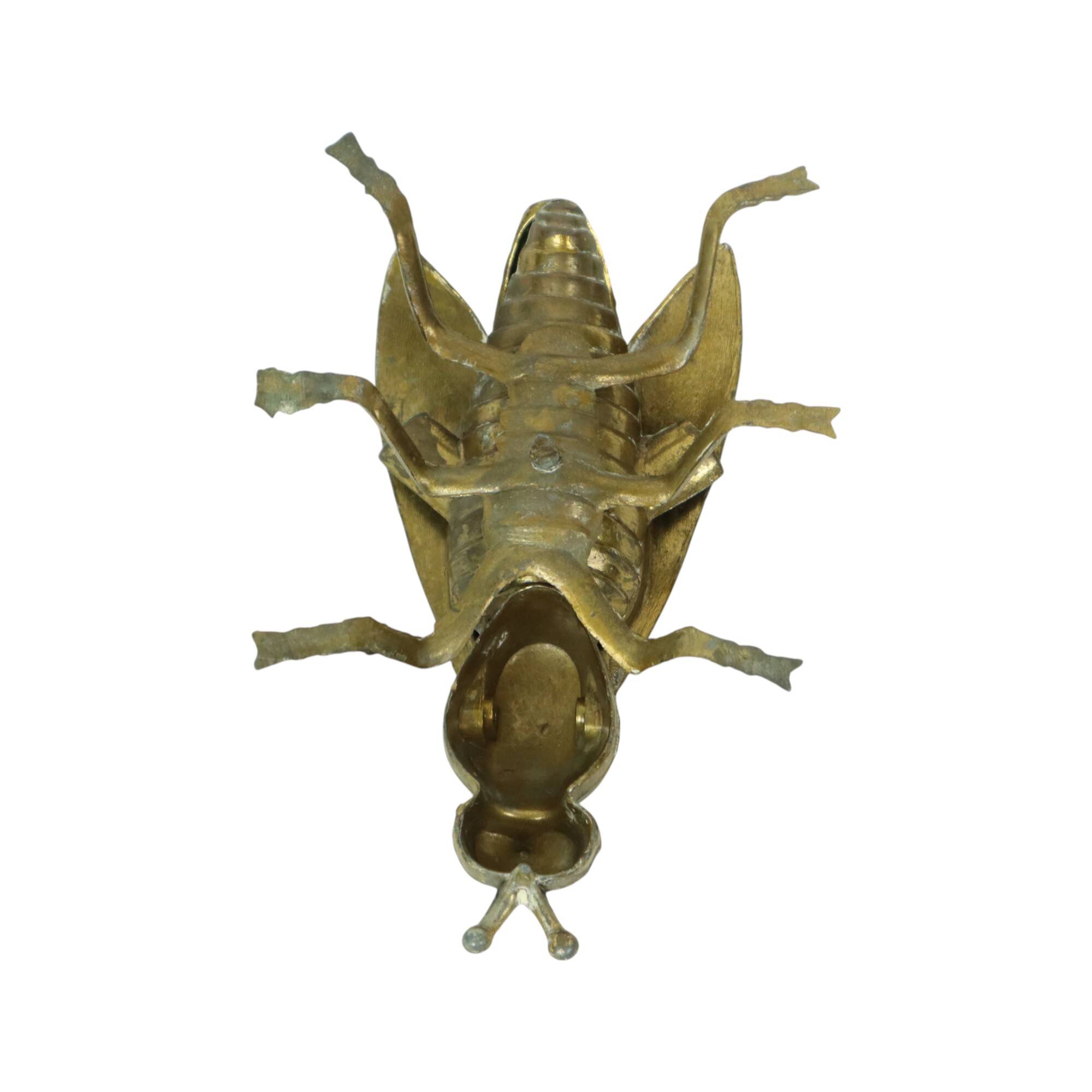 Vintage Copper Ashtray Figurine Fly Brass Italy 1960s