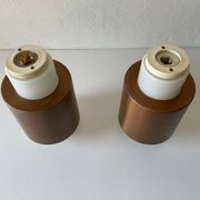 Opal Glass and Copper Plated Flush Mount Light by Staff, 1960s, Germany