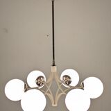Space age chandelier with 6 lights of the 50s/60s