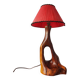 Brutalist lamp 1950/60 olive wood