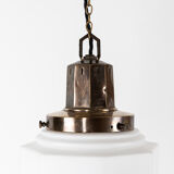 Octagonal art deco skyscraper opaline lamp