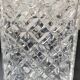 Whiskey decanter in bohemian crystal. boho-chic style. cross/diamond patterns. floral decor. high 25.5 cm