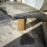 Large brutalist slate table