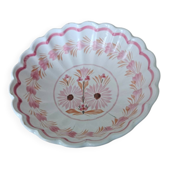 Salad bowl or bowl HB HENRIOT QUIMPER Rose flower