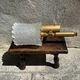 Old pair of wall sconces by Maison Lunel in brass and glass.