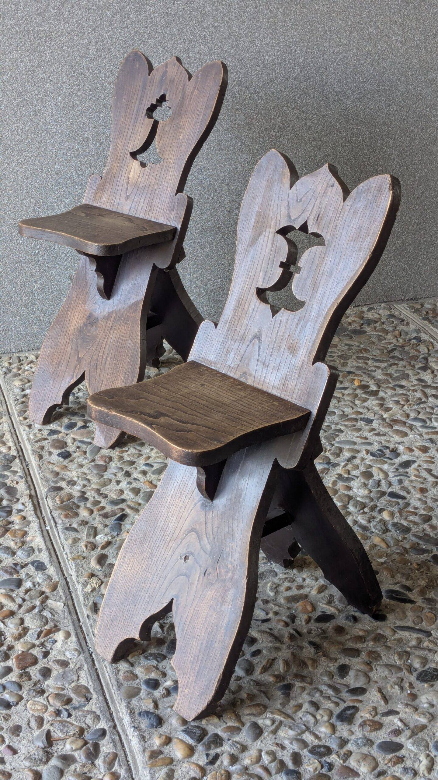 Pair of rustic chairs