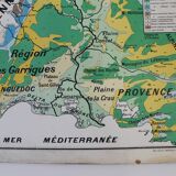 Ancient school map No.39 "France - Geology"