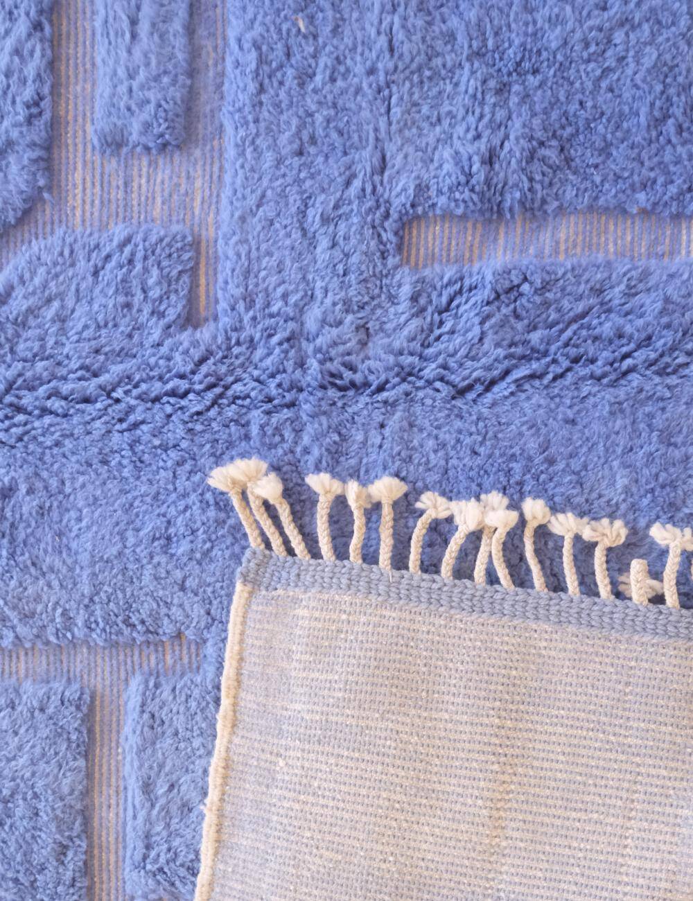 Tapis Bleu Contemporain - 350 x 243 cm