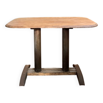 Ancienne table bistrot années 50 chêne