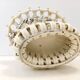Creamy White Ceramic Fruit Bowl or Centerpiece by Charles de Boissimon