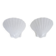 Pair of shell wall lights, in white ceramic. 80s 90s