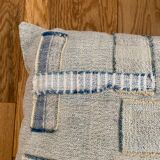 Old canvas cushion woven kilim style, patched