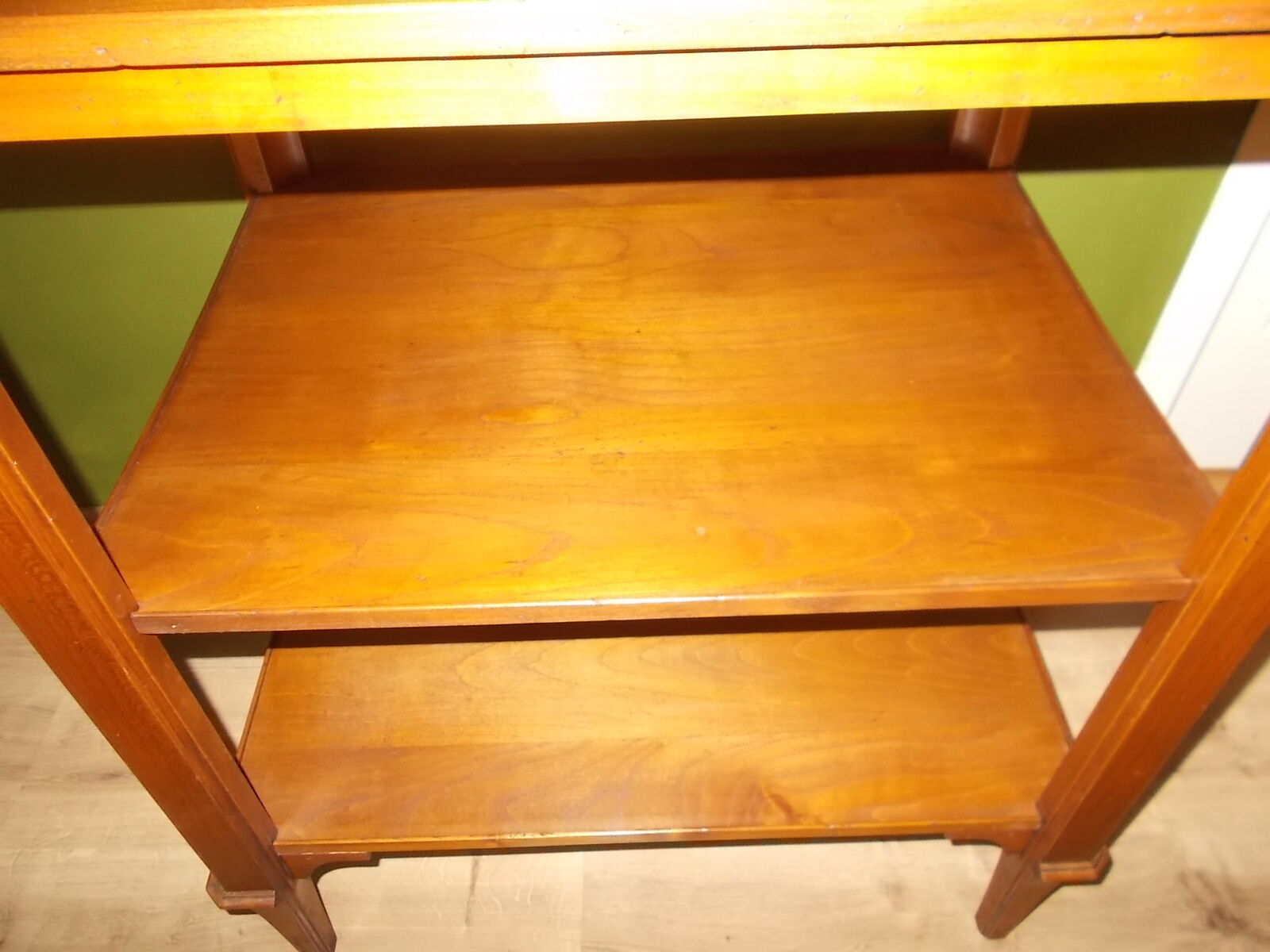 Cherry wood console side table