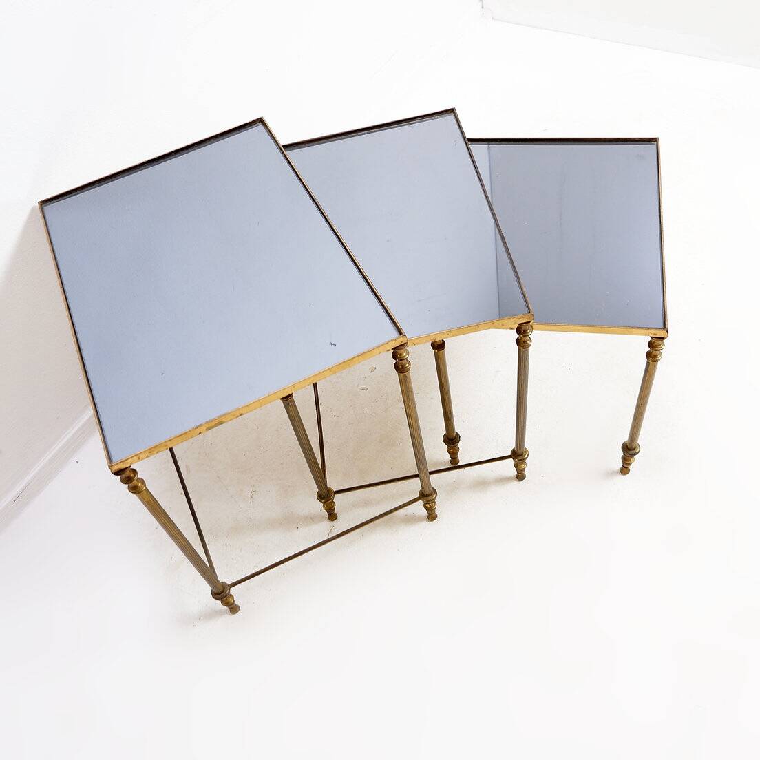 Ensemble de 3 tables gigognes de style Maison Jansen - 1970
