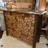 bar 1970 wooden log