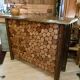 bar 1970 wooden log