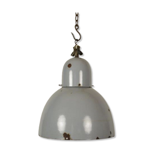 Suspension industrielle bleu gris