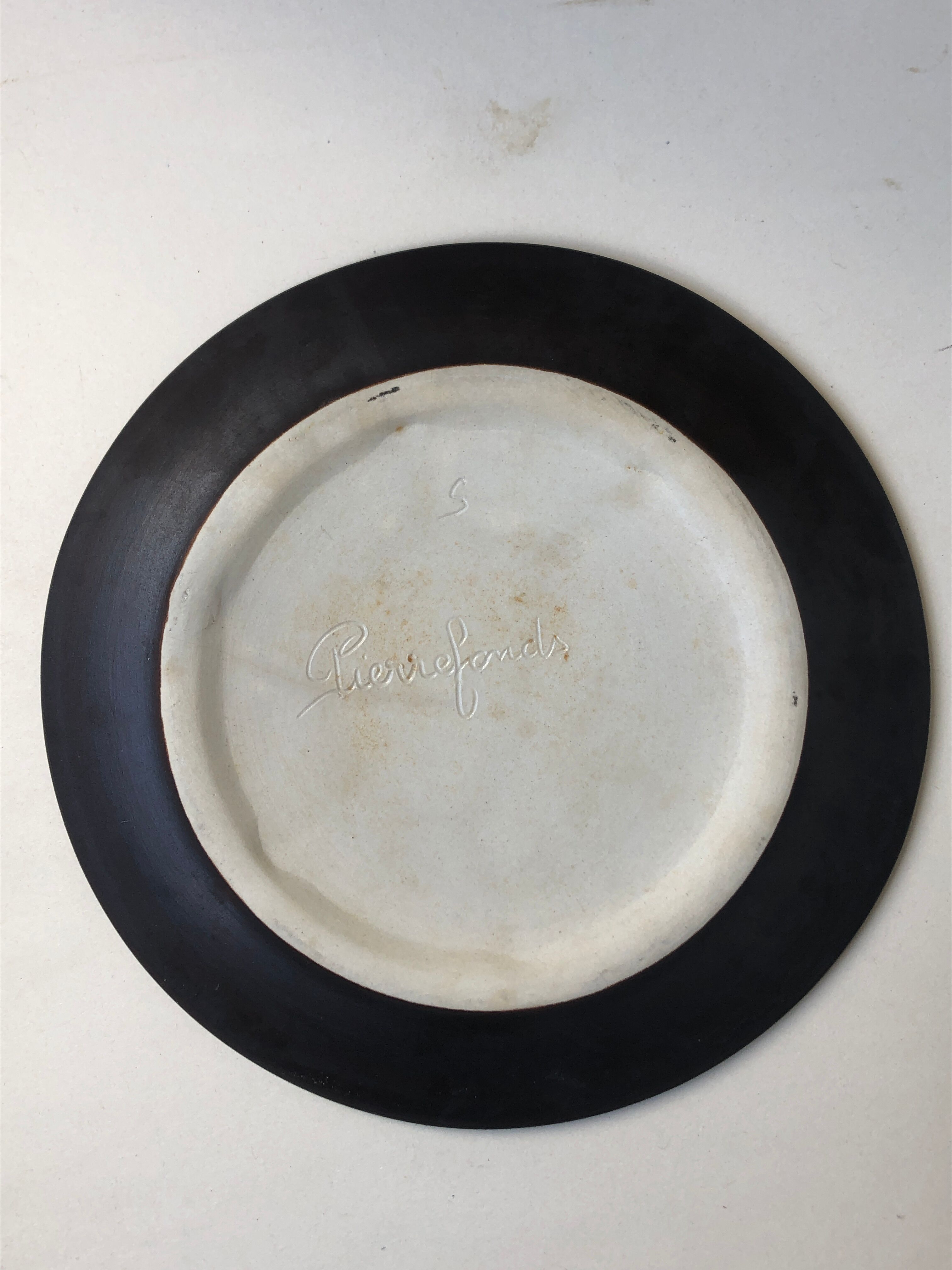 Set of 6 ceramic plates compartmentalized
