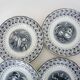 10 earthenware dessert plates signed HB Choisy le roi 19th century