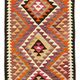 Turkish Handwoven Vintage Herki Kilim 94 cm x 361 cm