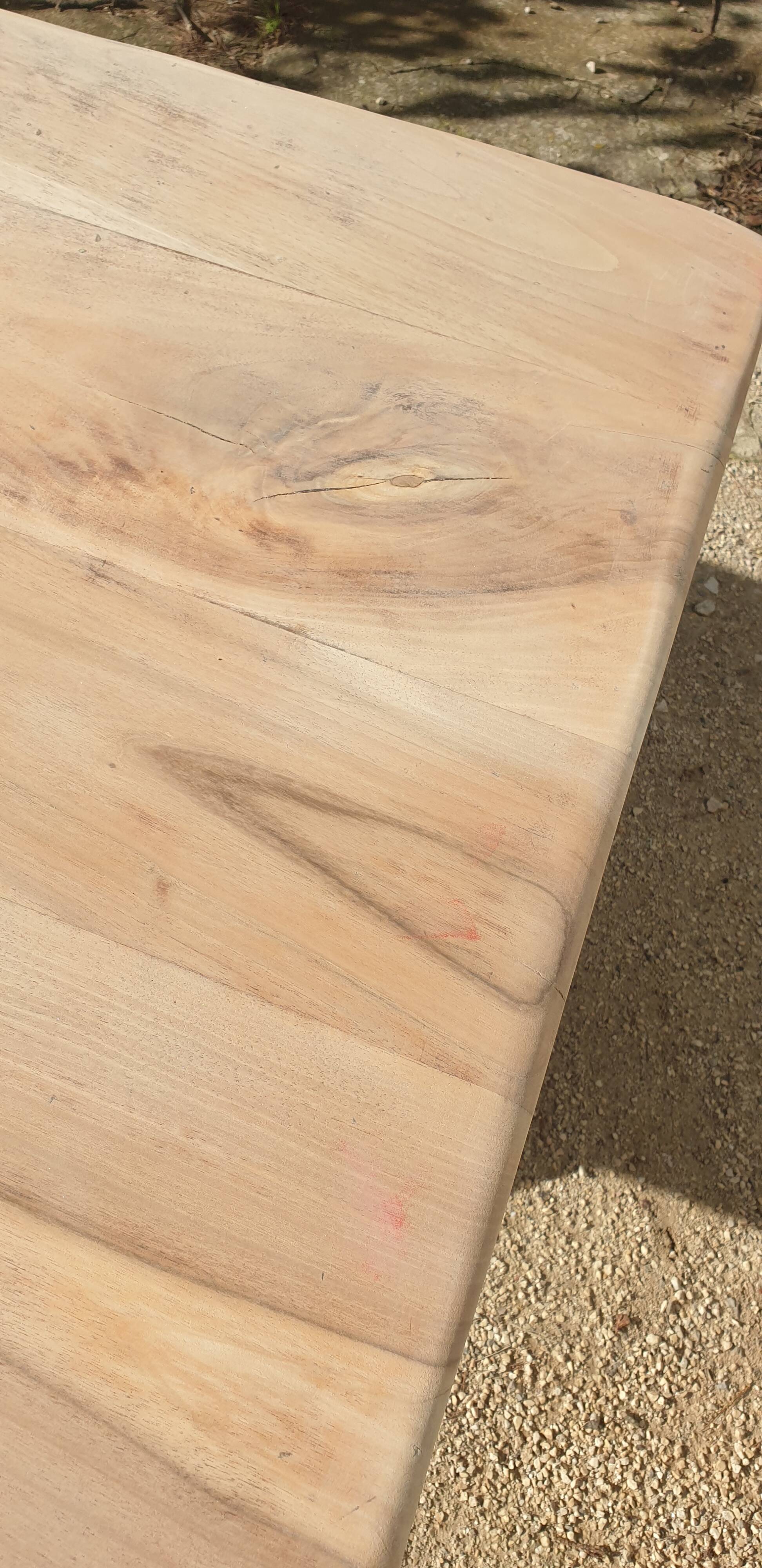 Solid wood farmhouse table, 220 cm