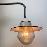 Industrial Factory Wall Light with Enamel Shade, 1960s