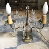 Lampe ancienne en laiton 2 branches