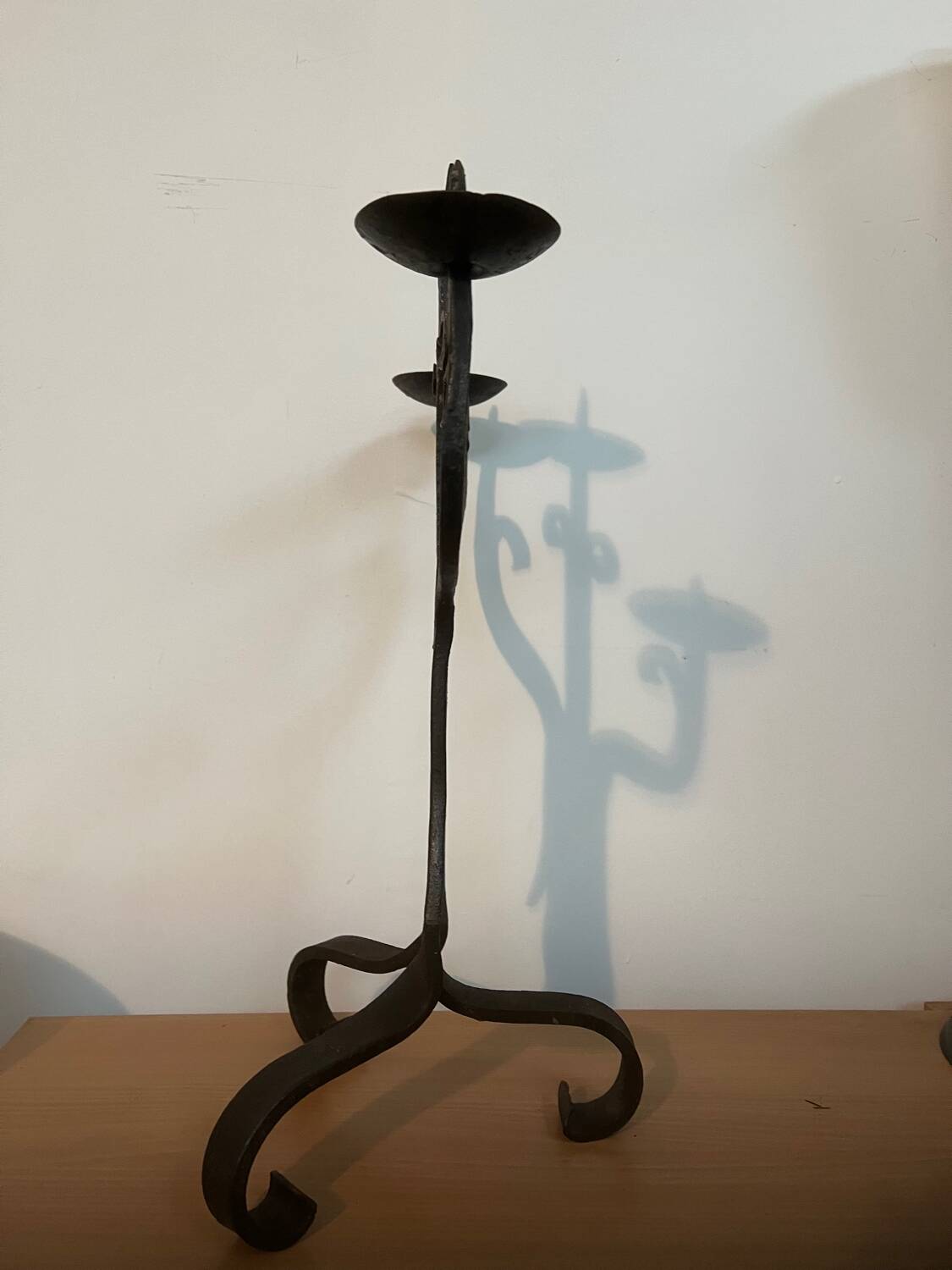 Wrought iron candle holder 1950/60