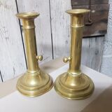 Pair of brass candlesticks