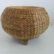 Tabouret en jonc et bambou 1970 1980