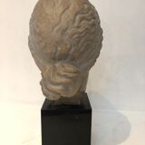 Bust Greek goddess marble base 1970