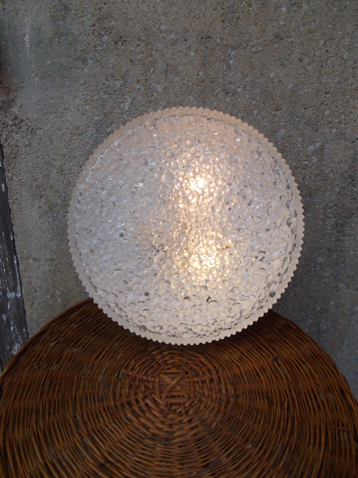 Very large pair of bubble glass ceiling lights by Staff 1960-70