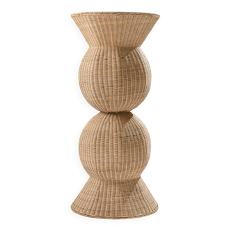 Ares rattan column floor lamp