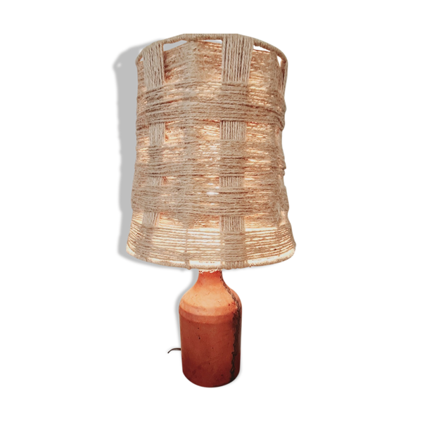 Lampe gainée de cuir