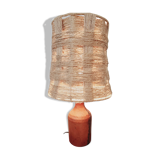Leather-wrapped lamp