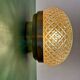 Applique ou plafonnier globe vintage en verre ambré pointe de diamant