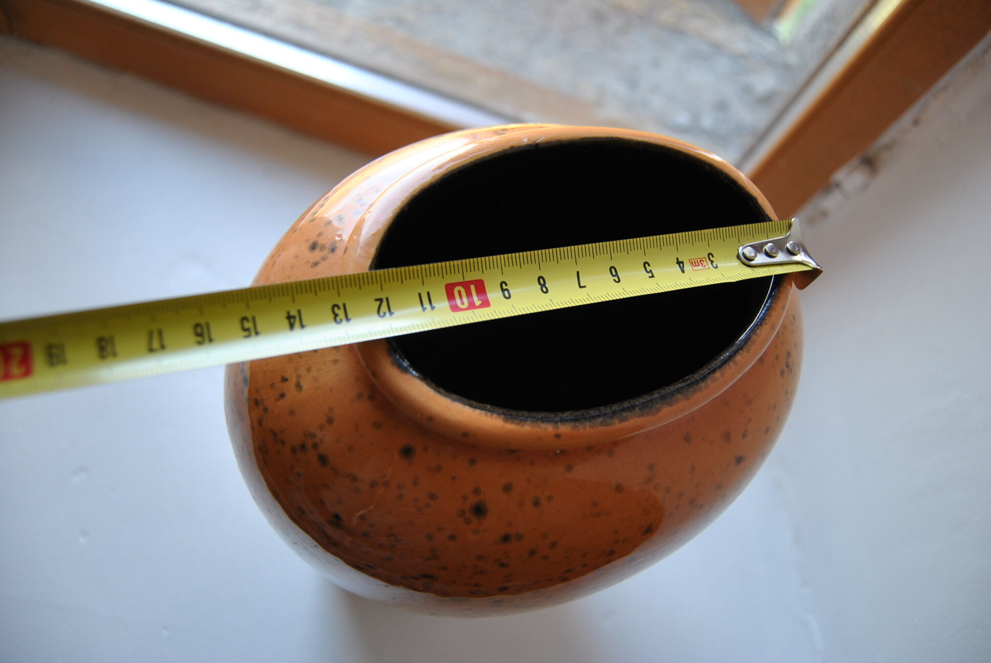 W.Germany 504-30 orange speckled vase 70s