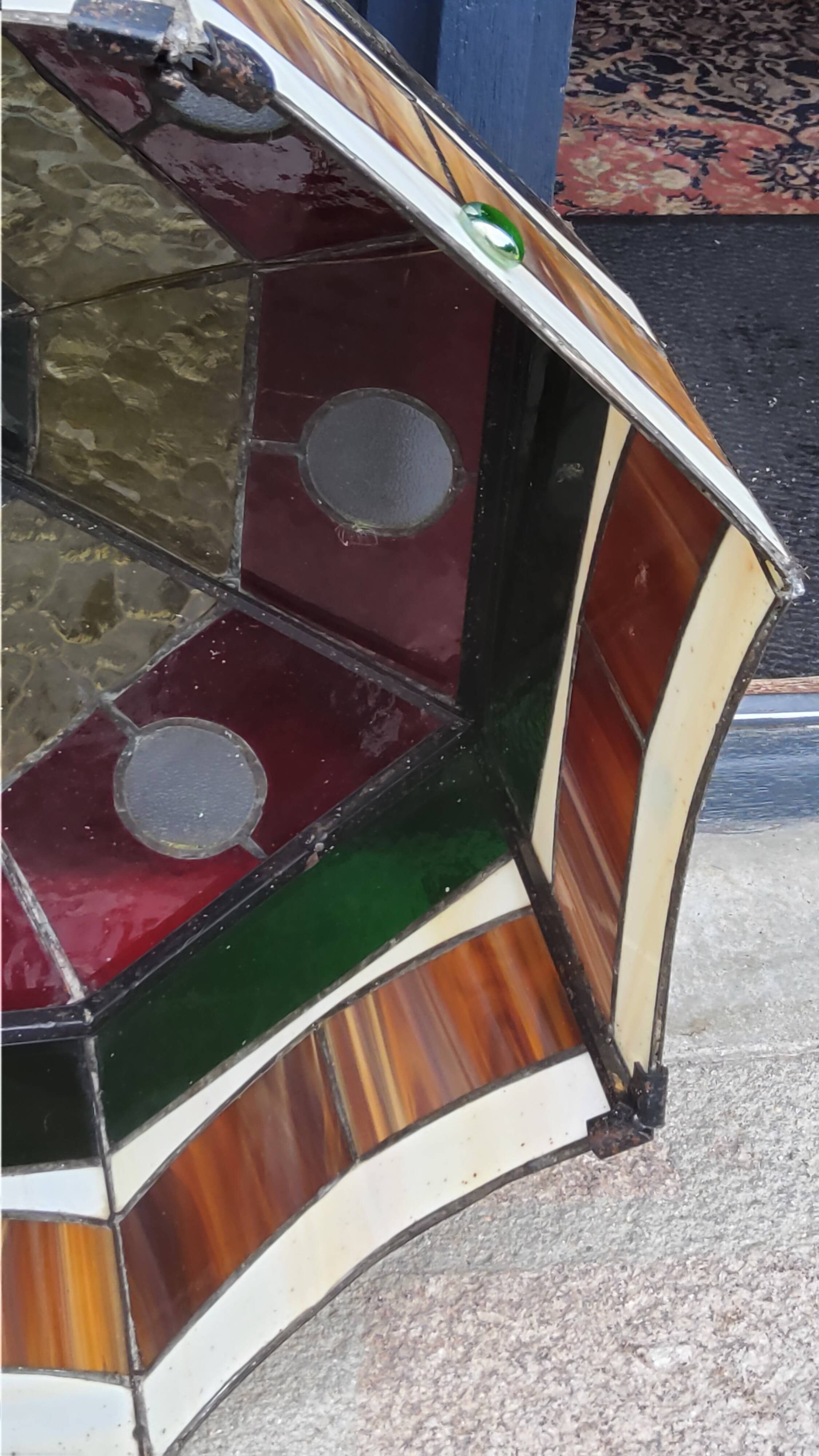 Art style stained glass suspension, diameter 58cm