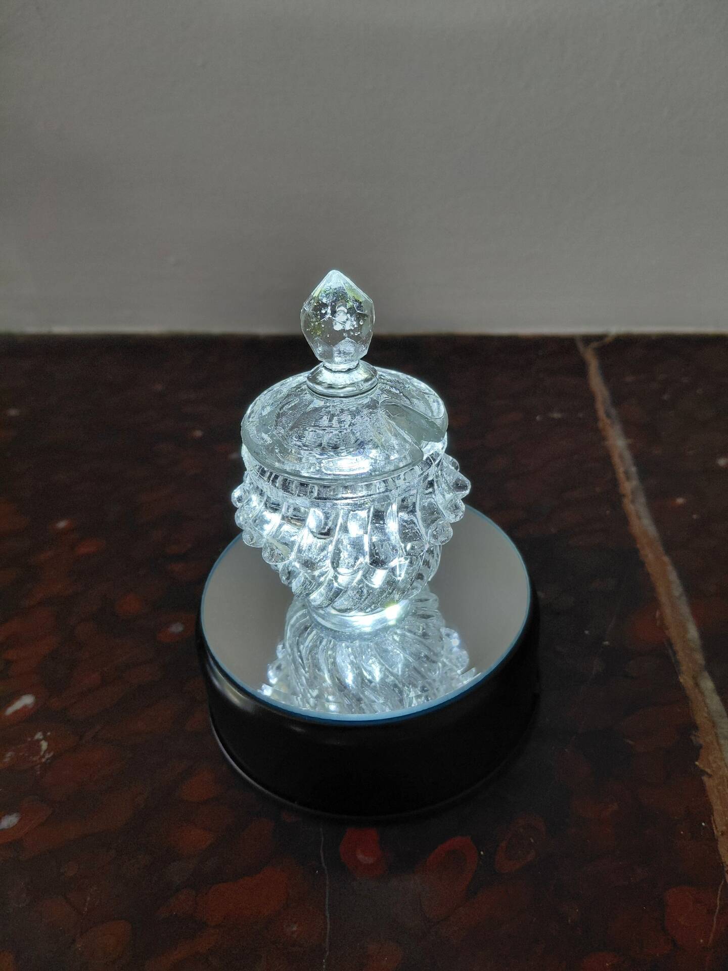 Moutardier verre ancien