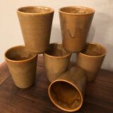 Set of 6 sandstone cups