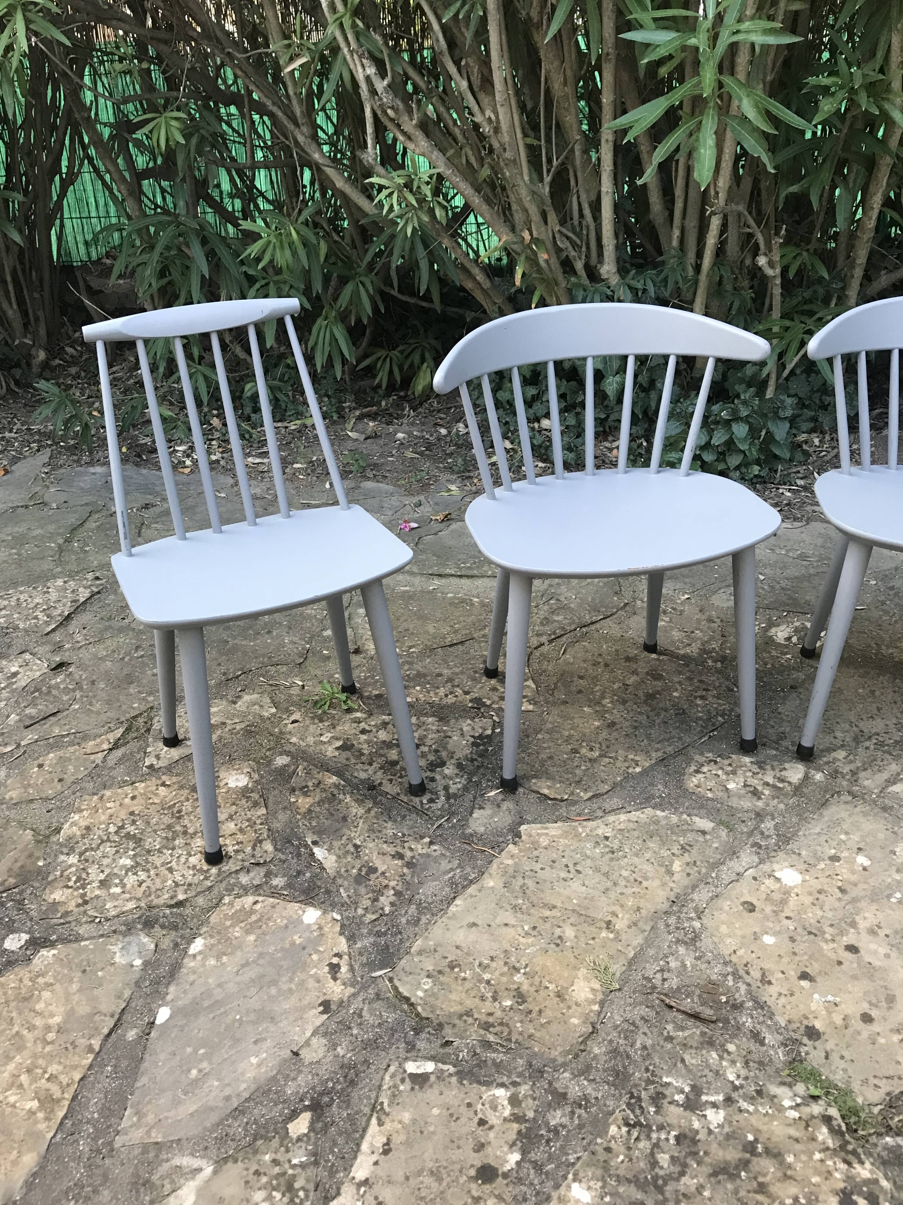 Set of 4 Scandinavian chairs Mobler 70s