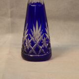 Carafe bleue à bouchon noir XIXe siècle