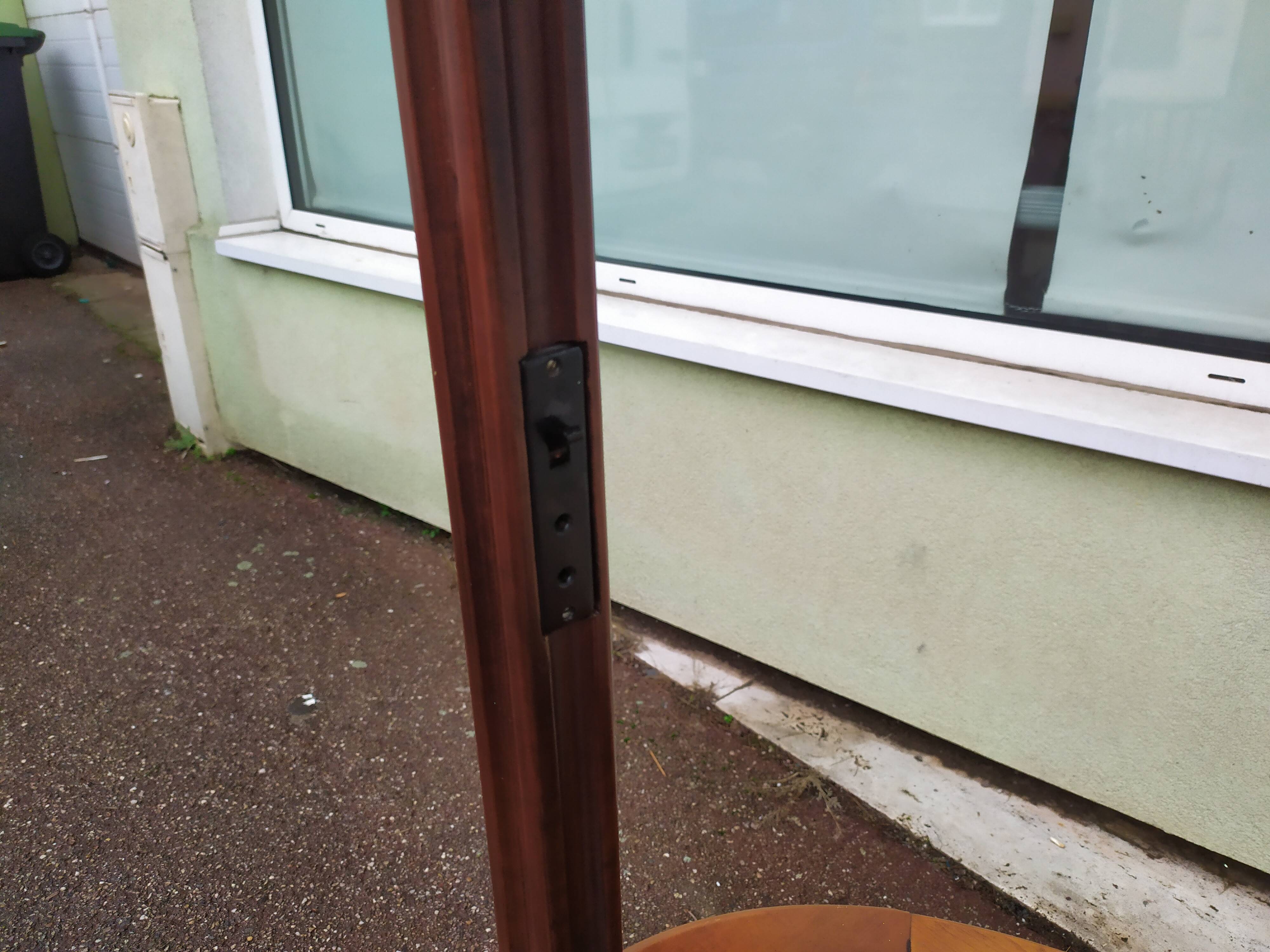 Floor lamp - wood - cane - glass