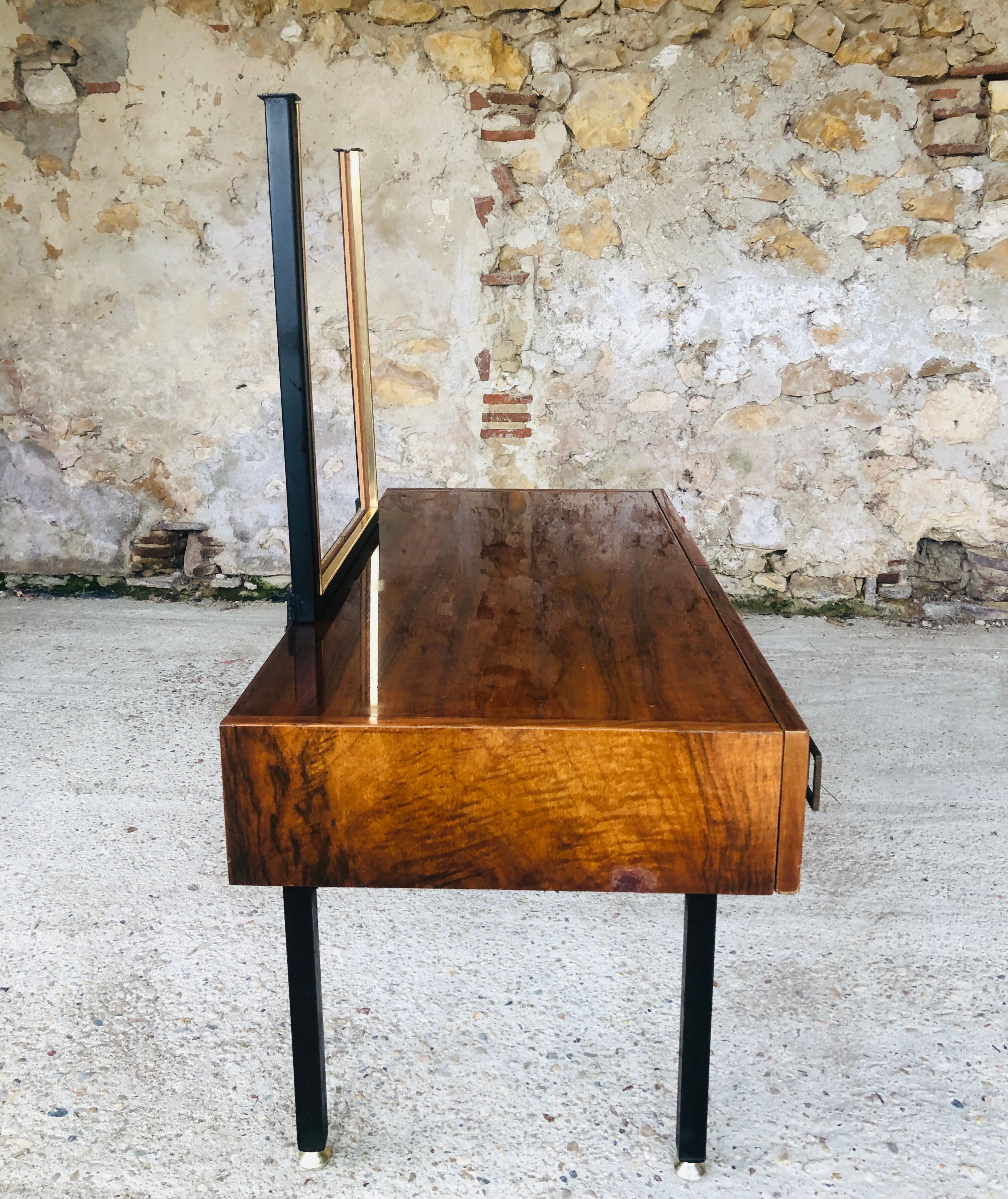 Console / Coiffeuse vintage en palissandre de Rio années 70